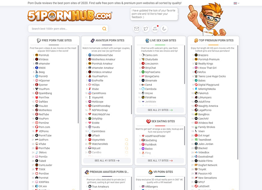 51pornhub – 2025年最好的色情网站和免费色情视频网站列表！